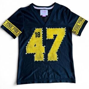 PINK Victoria's Secret Black and Yellow Jersey